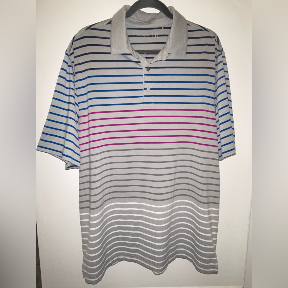 Men’s | Walter Hagen| Polo | Grey/Striped | Large